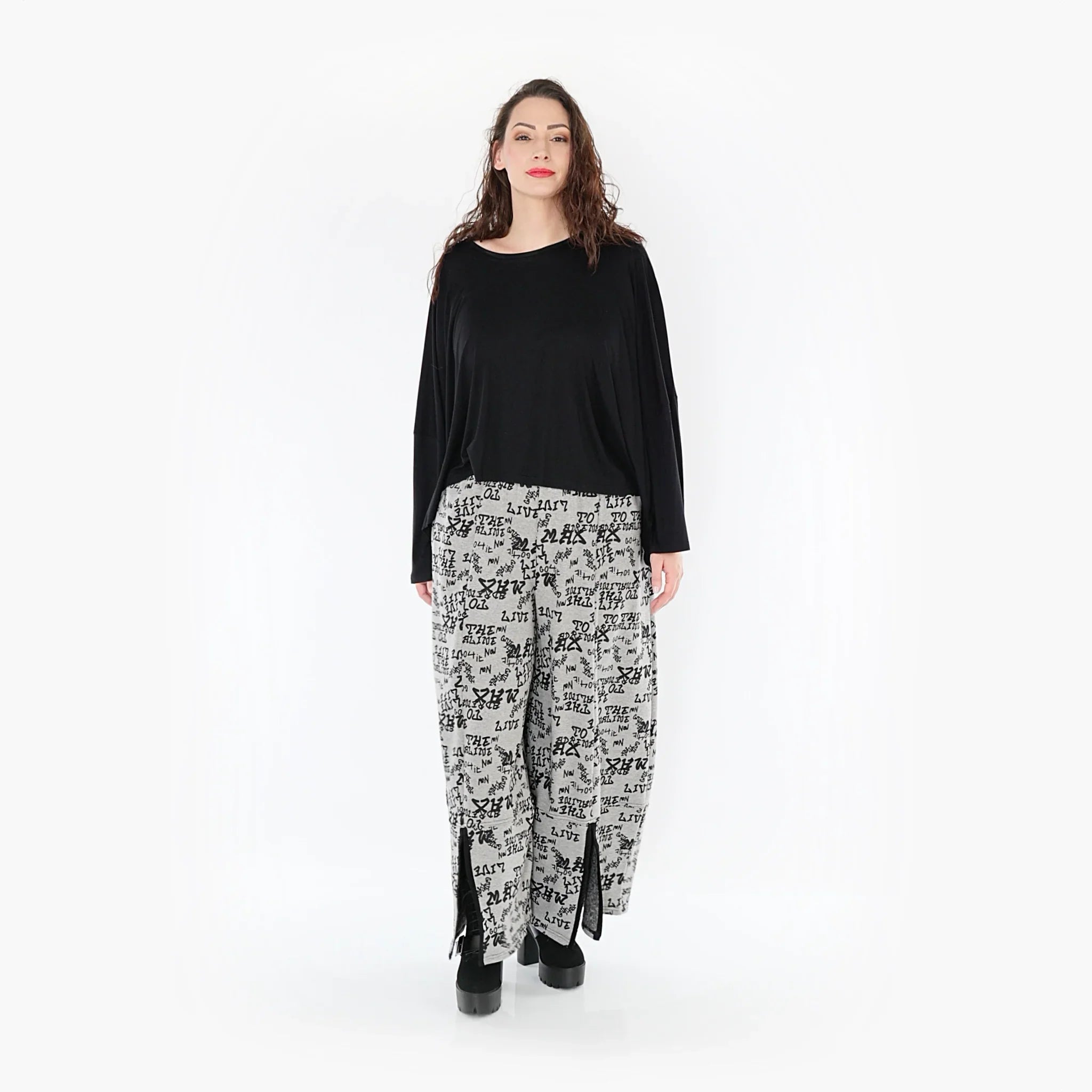 AKH Fashion Hose 6995 Valentina, Grau/Schwarz