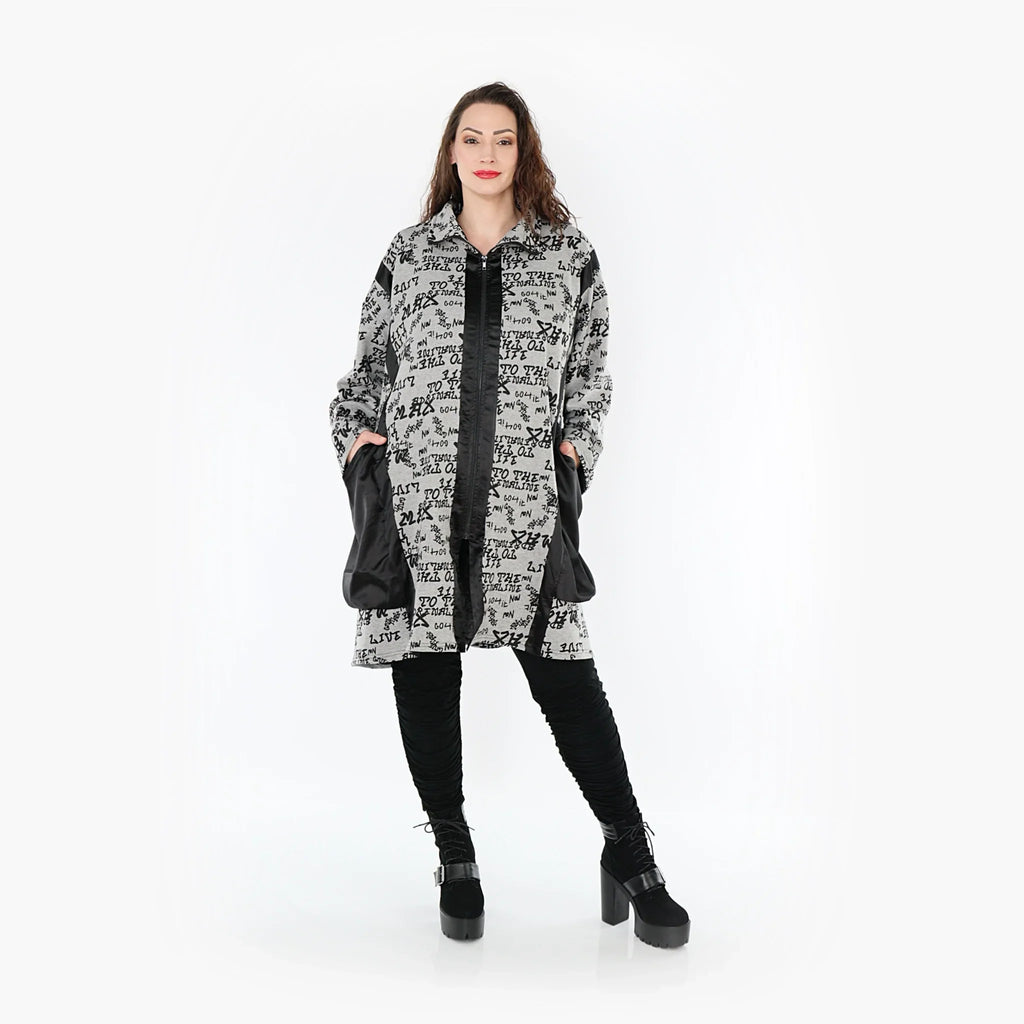 AKH Fashion Jacke 6996 Valentina, Grau/Schwarz