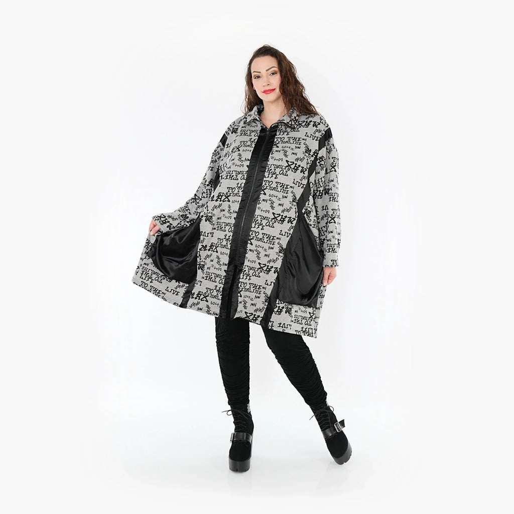 AKH Fashion Jacke 6996 Valentina, Grau/Schwarz