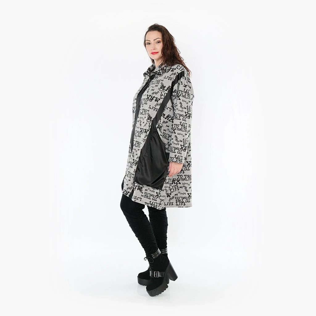 AKH Fashion Jacke 6996 Valentina, Grau/Schwarz