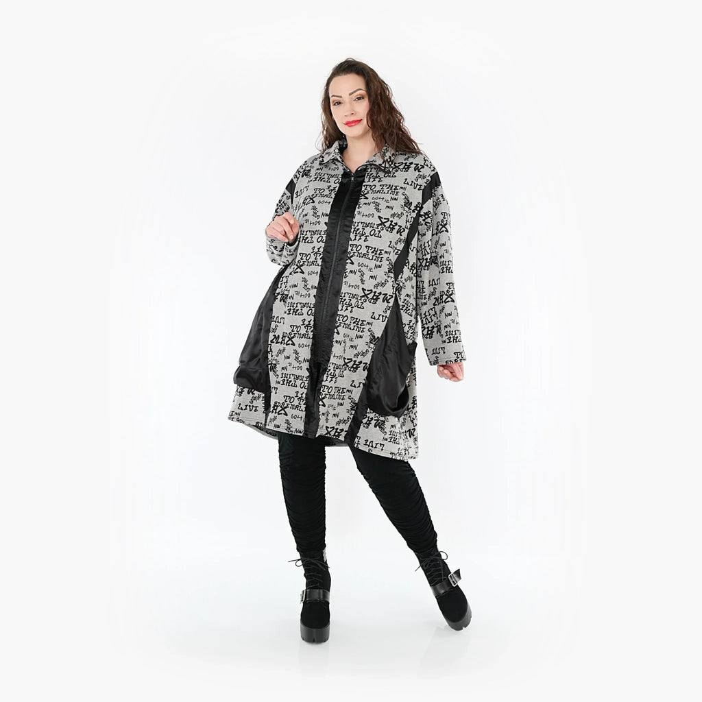 AKH Fashion Jacke 6996 Valentina, Grau/Schwarz