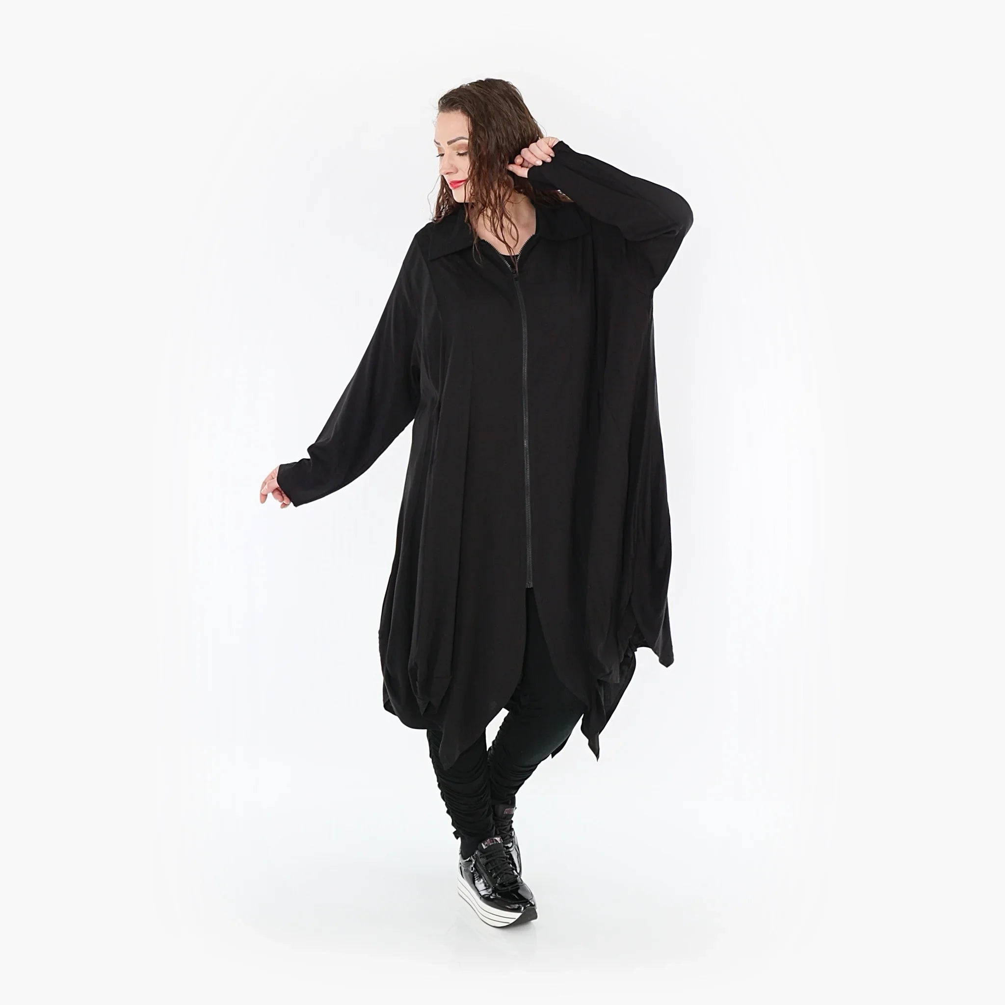 AKH Fashion Mantel 1424 Lucya, Schwarz