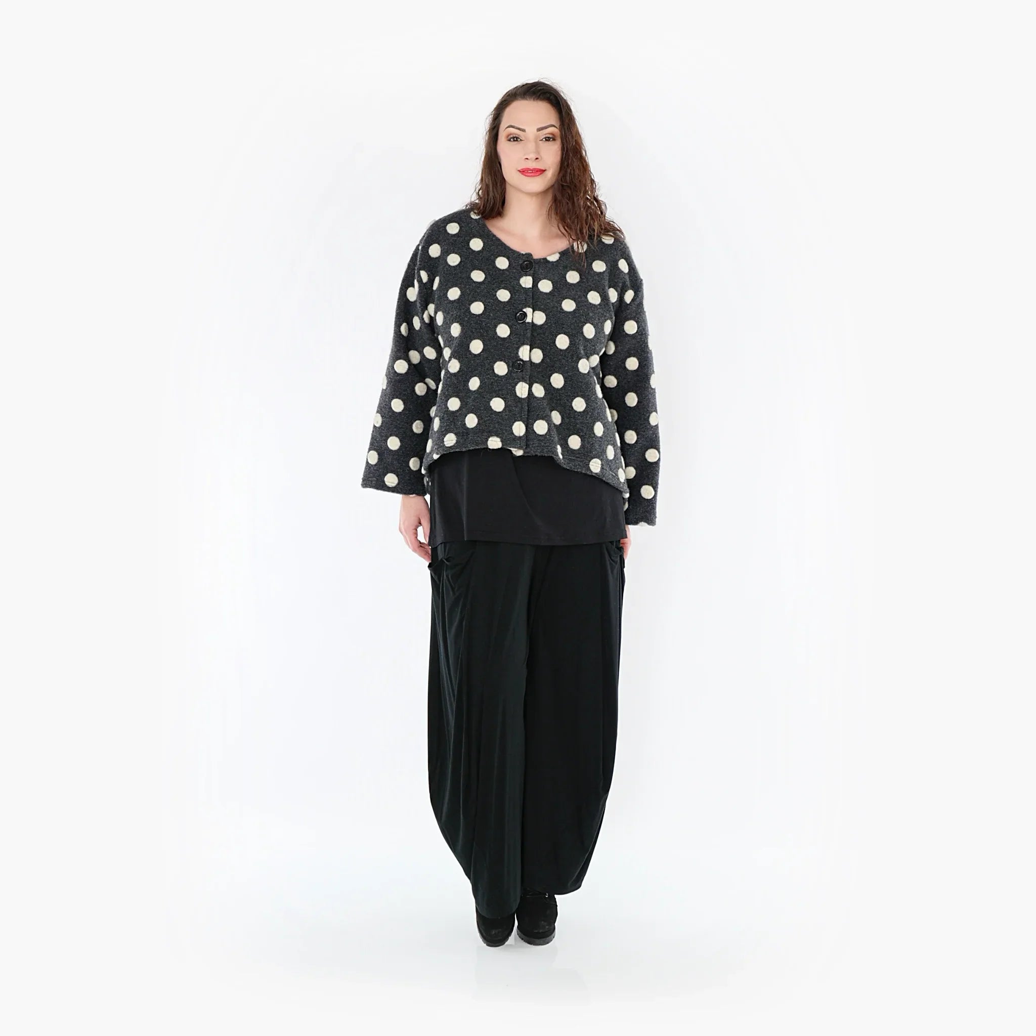 Veste AKH 6073, gris foncé-crème