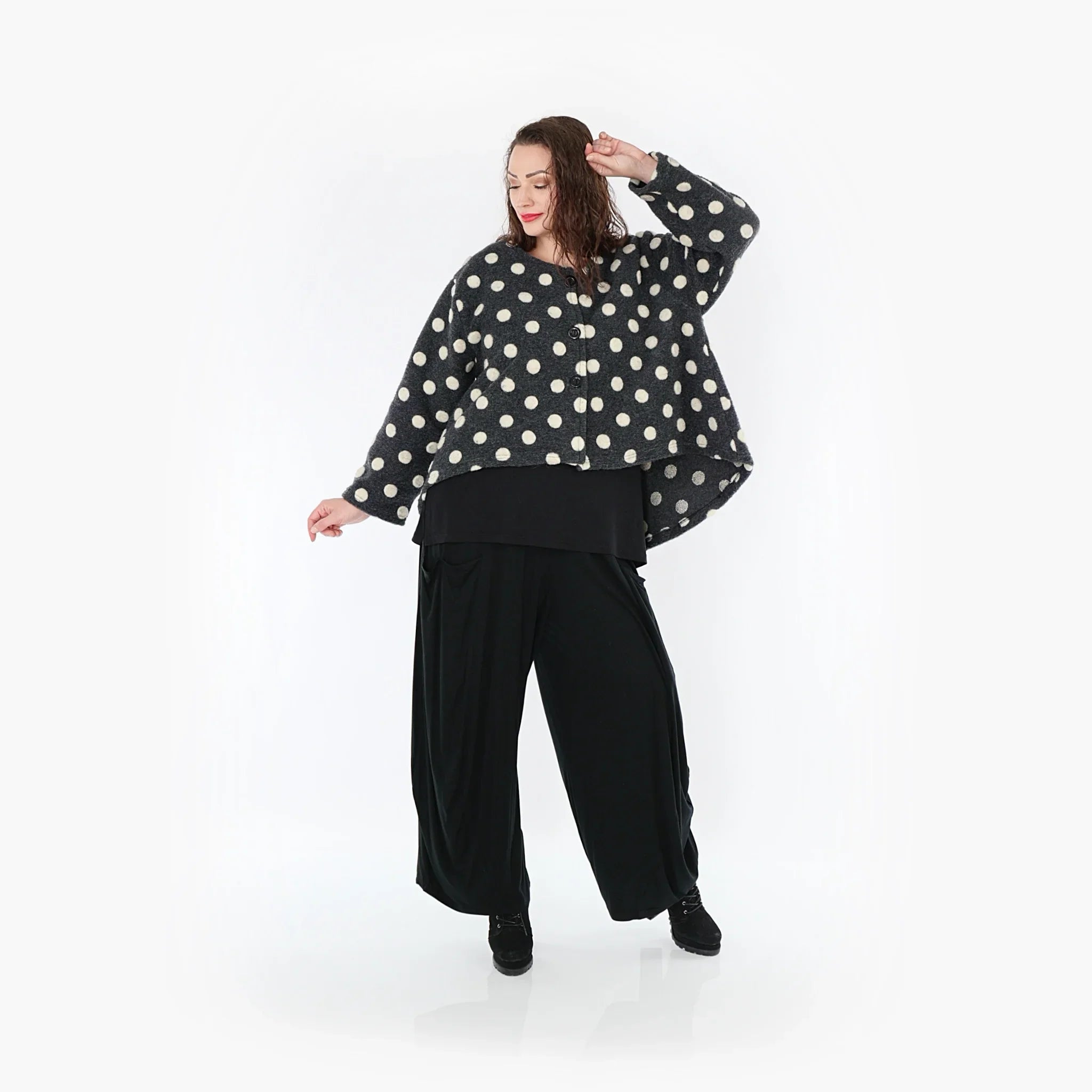 Veste AKH 6073, gris foncé-crème