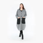 AKH 6986 Coat, Grey-Black