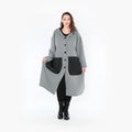 AKH 6986 Coat, Grey-Black