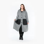 AKH 6986 Coat, Grey-Black