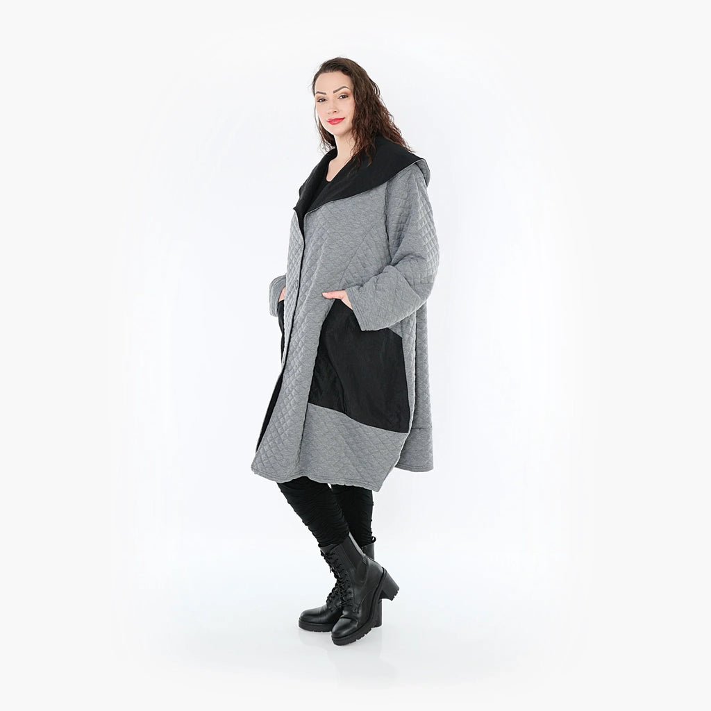 AKH Fashion Mantel 7002 Opulenta, Grau/Schwarz