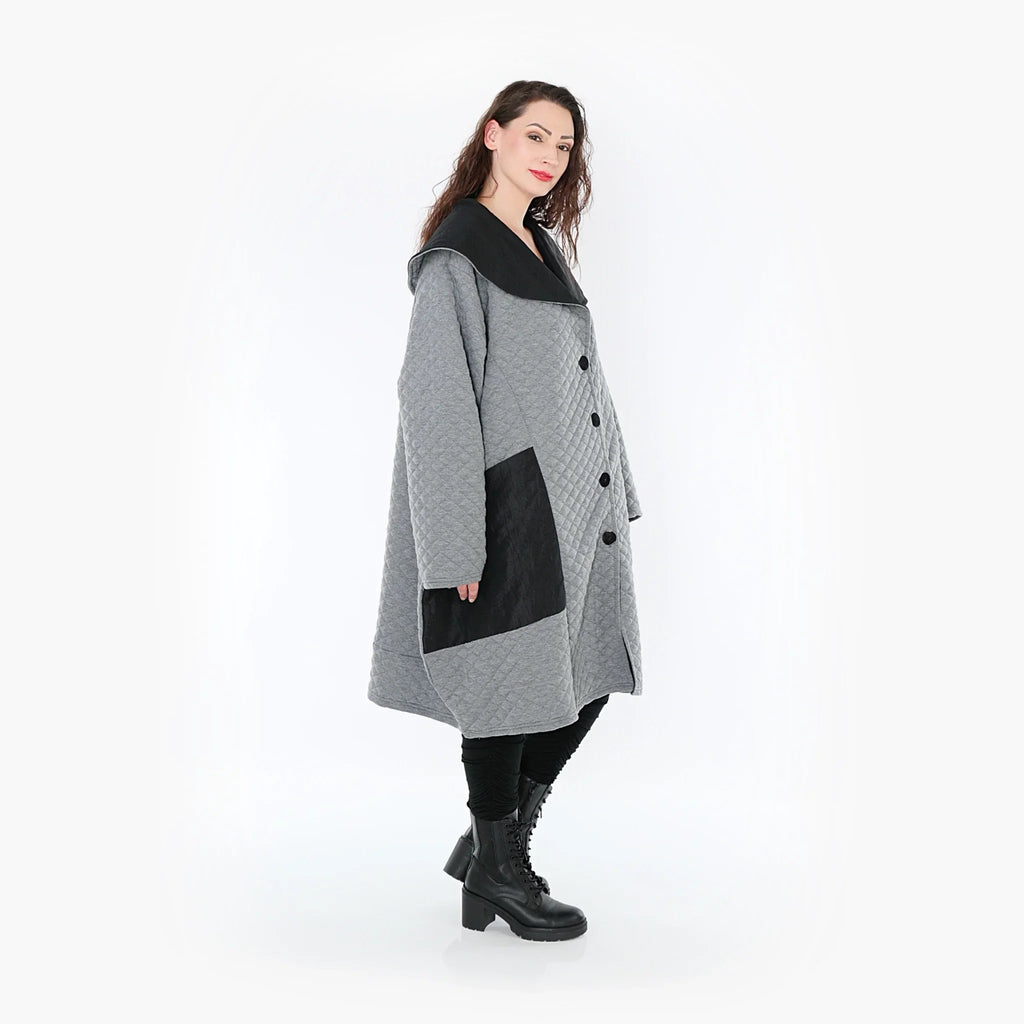 AKH Fashion Mantel 7002 Opulenta, Grau/Schwarz