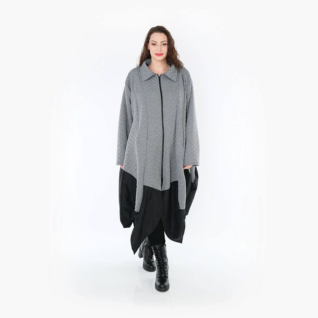 AKH Fashion Mantel 7003 Opulenta, Grau/Schwarz