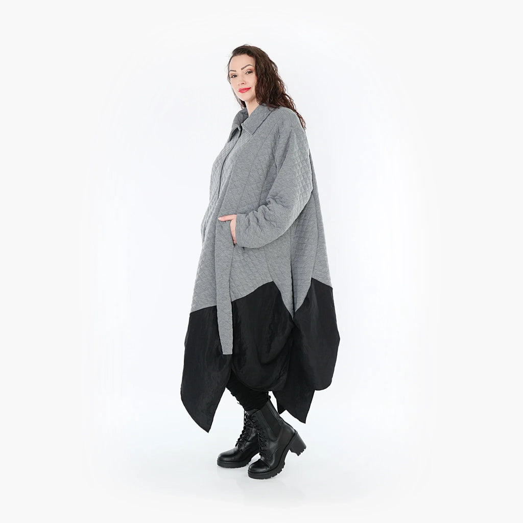 AKH Fashion Mantel 7003 Opulenta, Grau/Schwarz