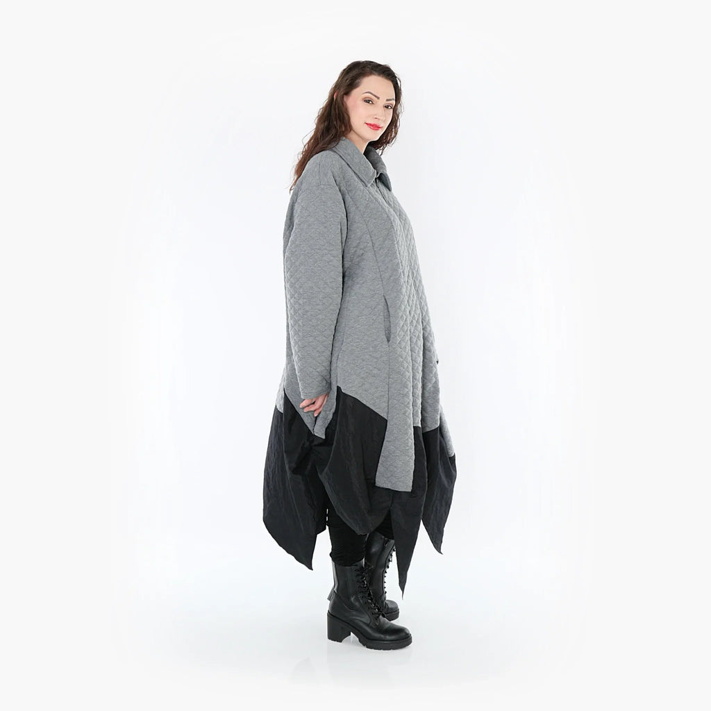 AKH Fashion Mantel 7003 Opulenta, Grau/Schwarz