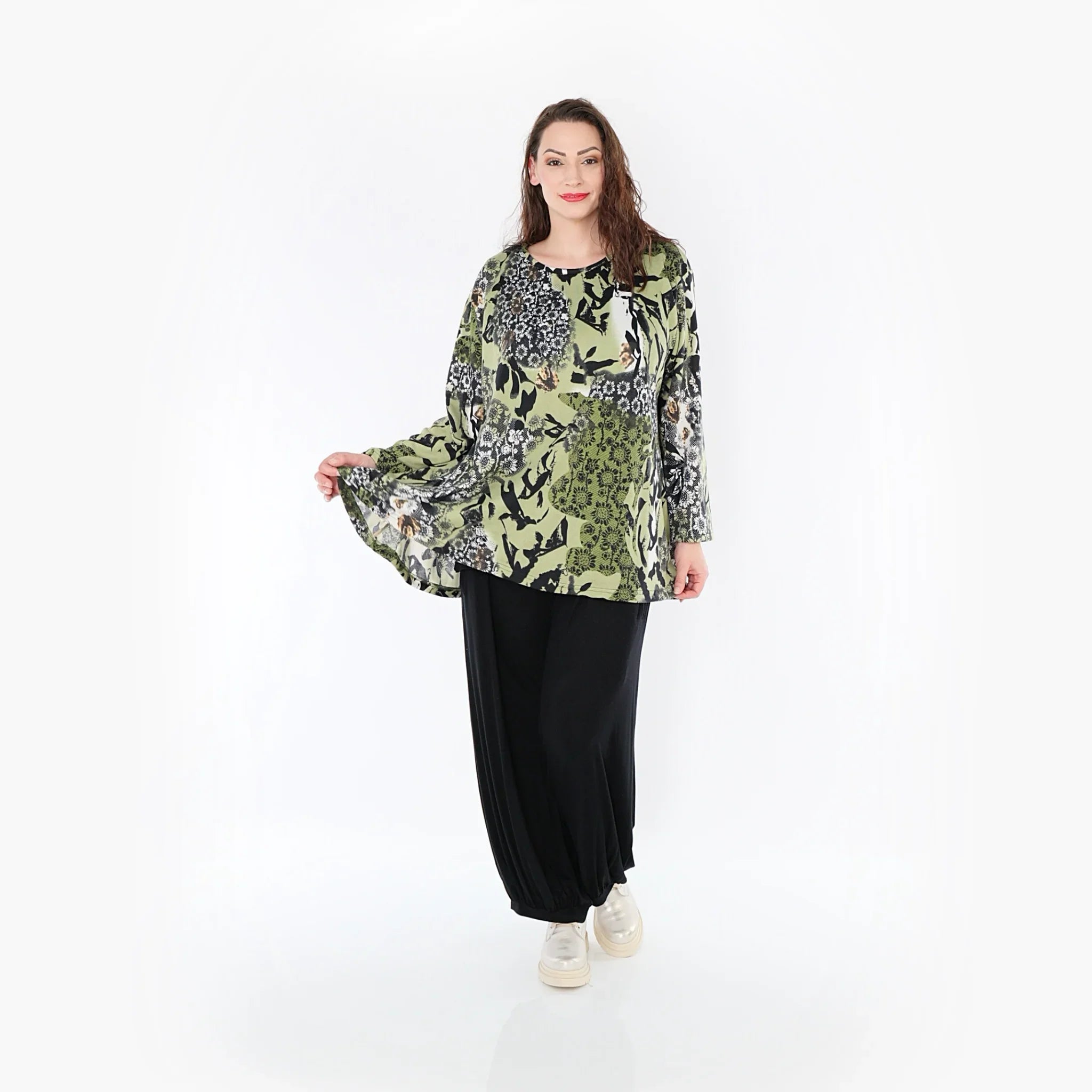 Chemise AKH 1892, olive-noir-blanc