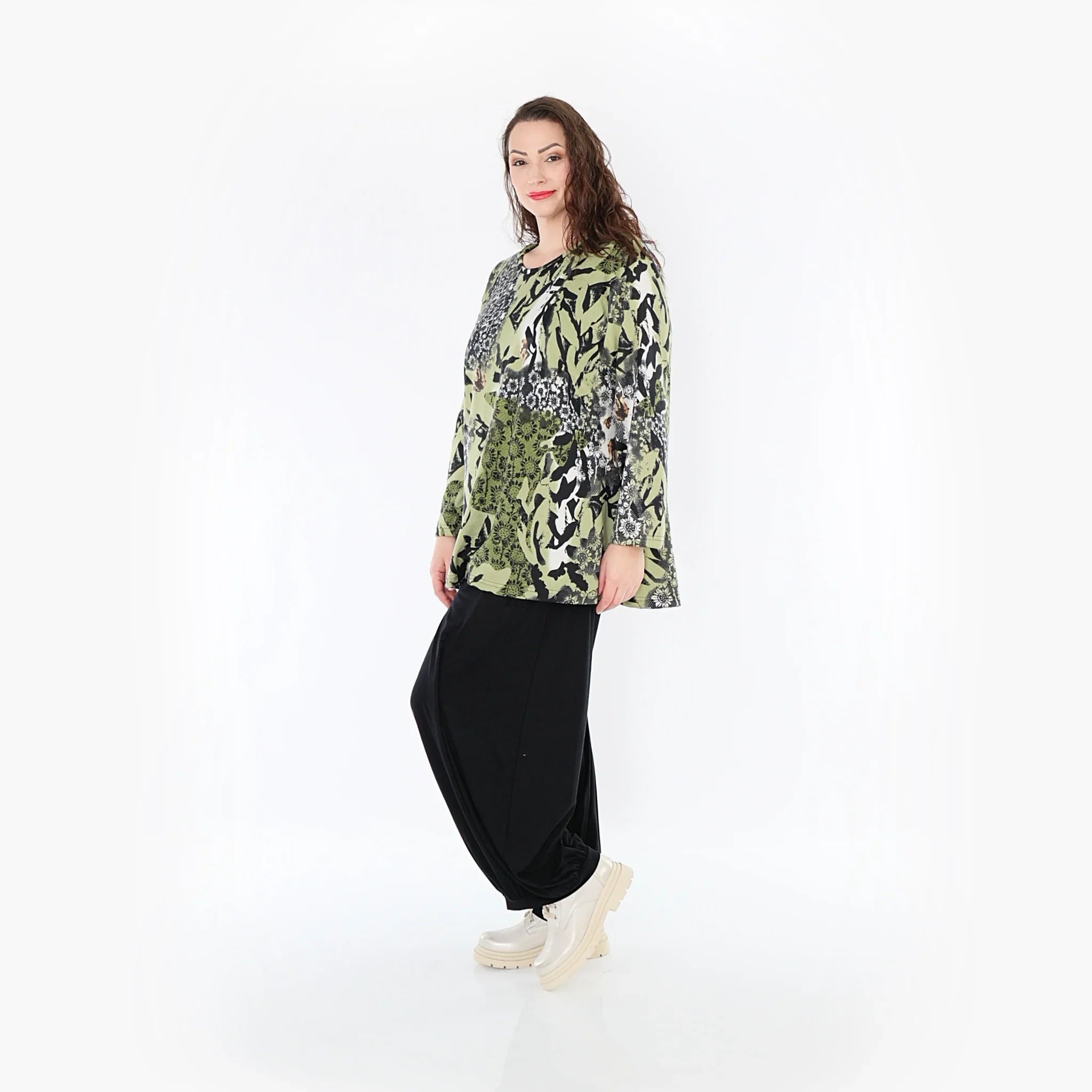 Chemise AKH 1892, olive-noir-blanc