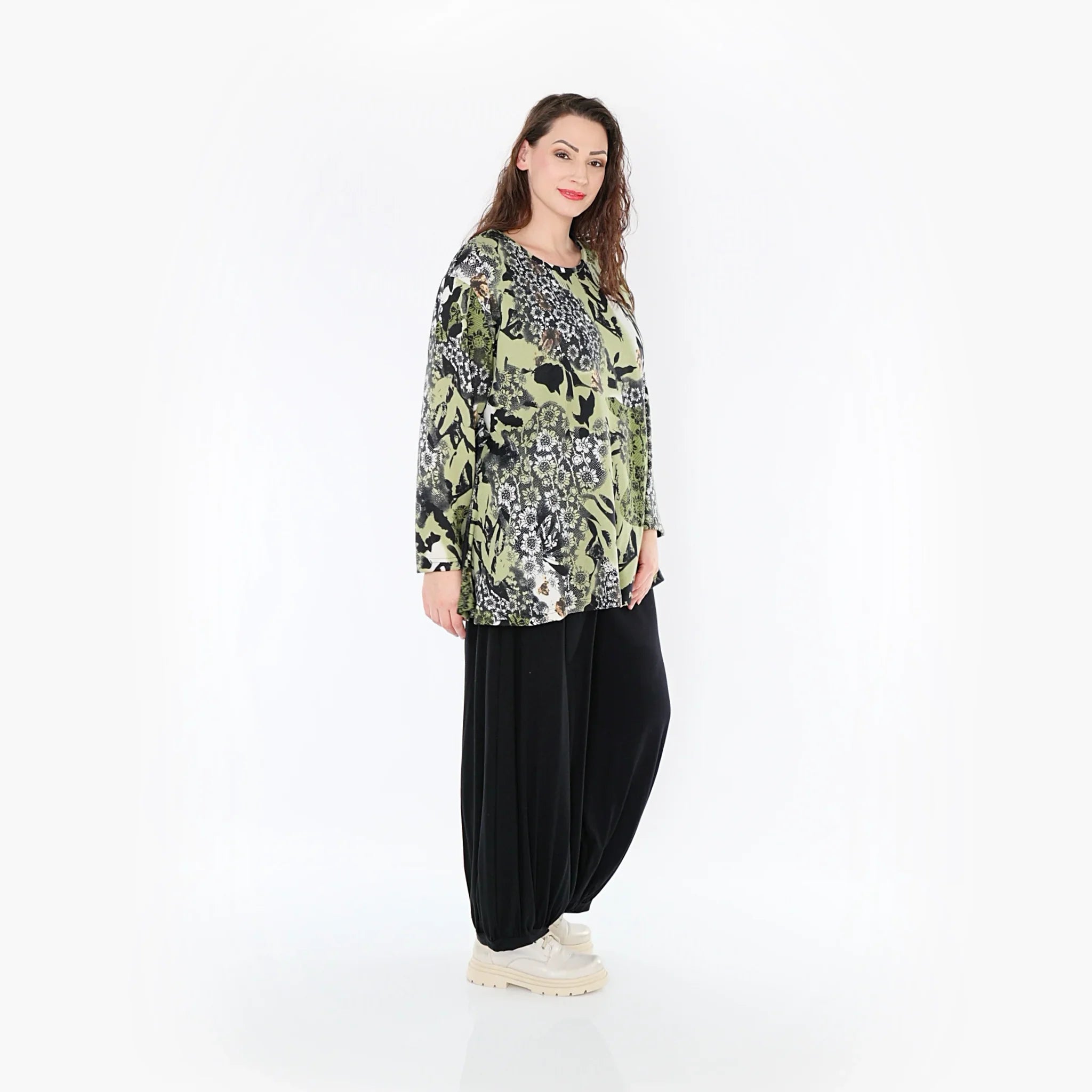 Chemise AKH 1892, olive-noir-blanc