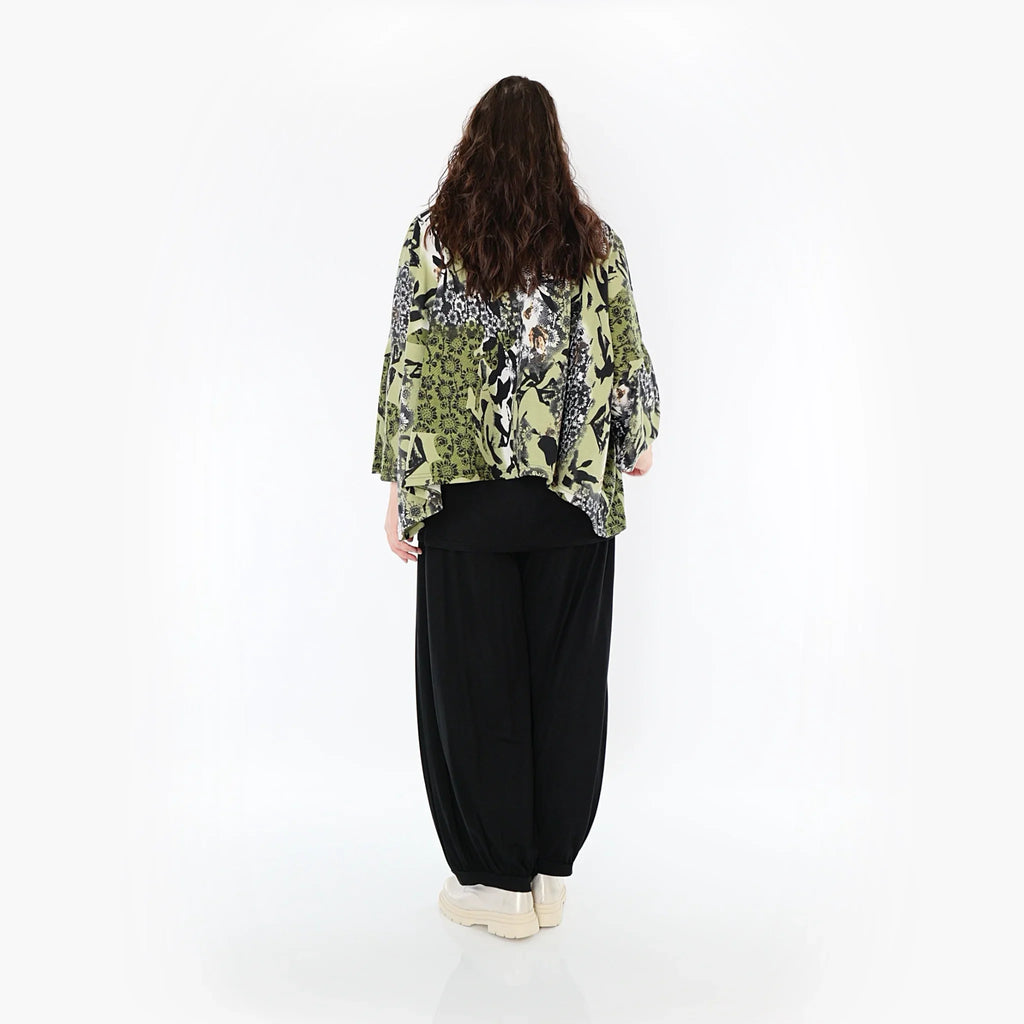 AKH Fashion Shirt 3019 Lyanna, Olive/Schwarz/Weiß