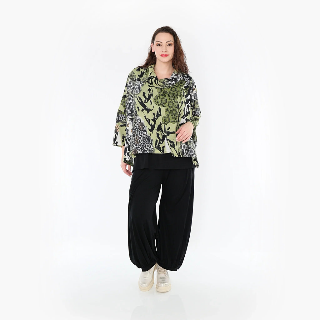 AKH Fashion Shirt 3019 Lyanna, Olive/Schwarz/Weiß