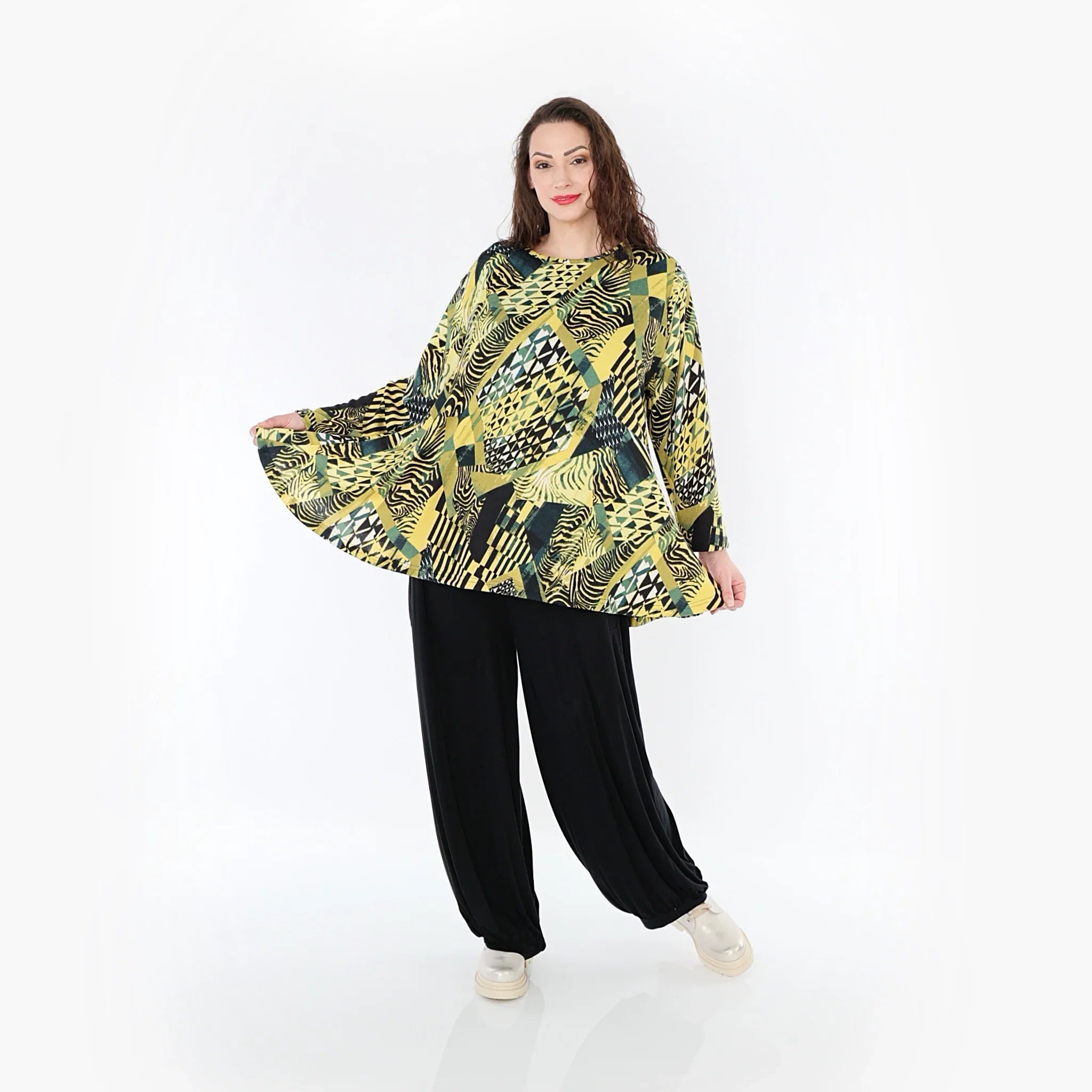Chemise AKH 1892, moutarde-olive-noir