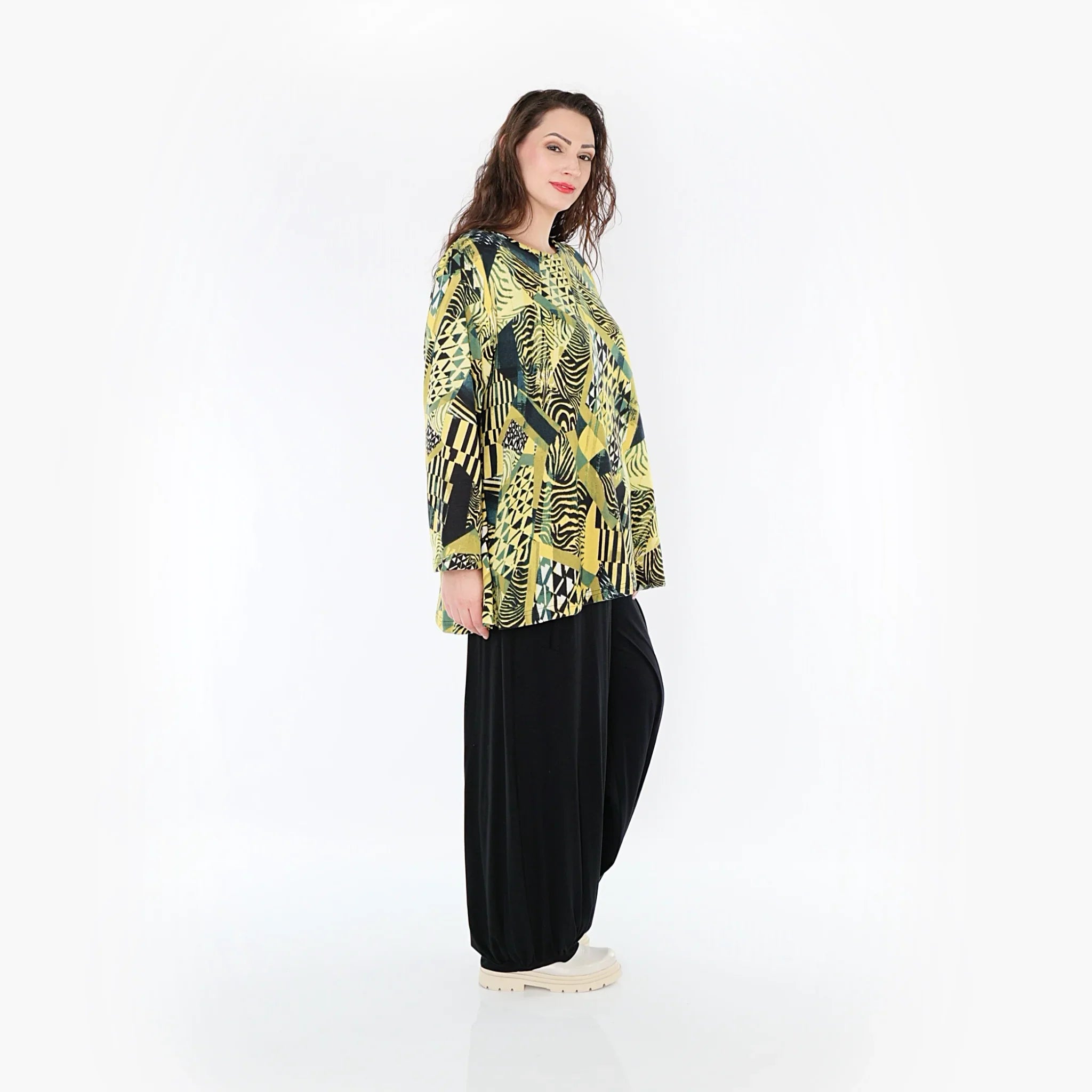 Chemise AKH 1892, moutarde-olive-noir