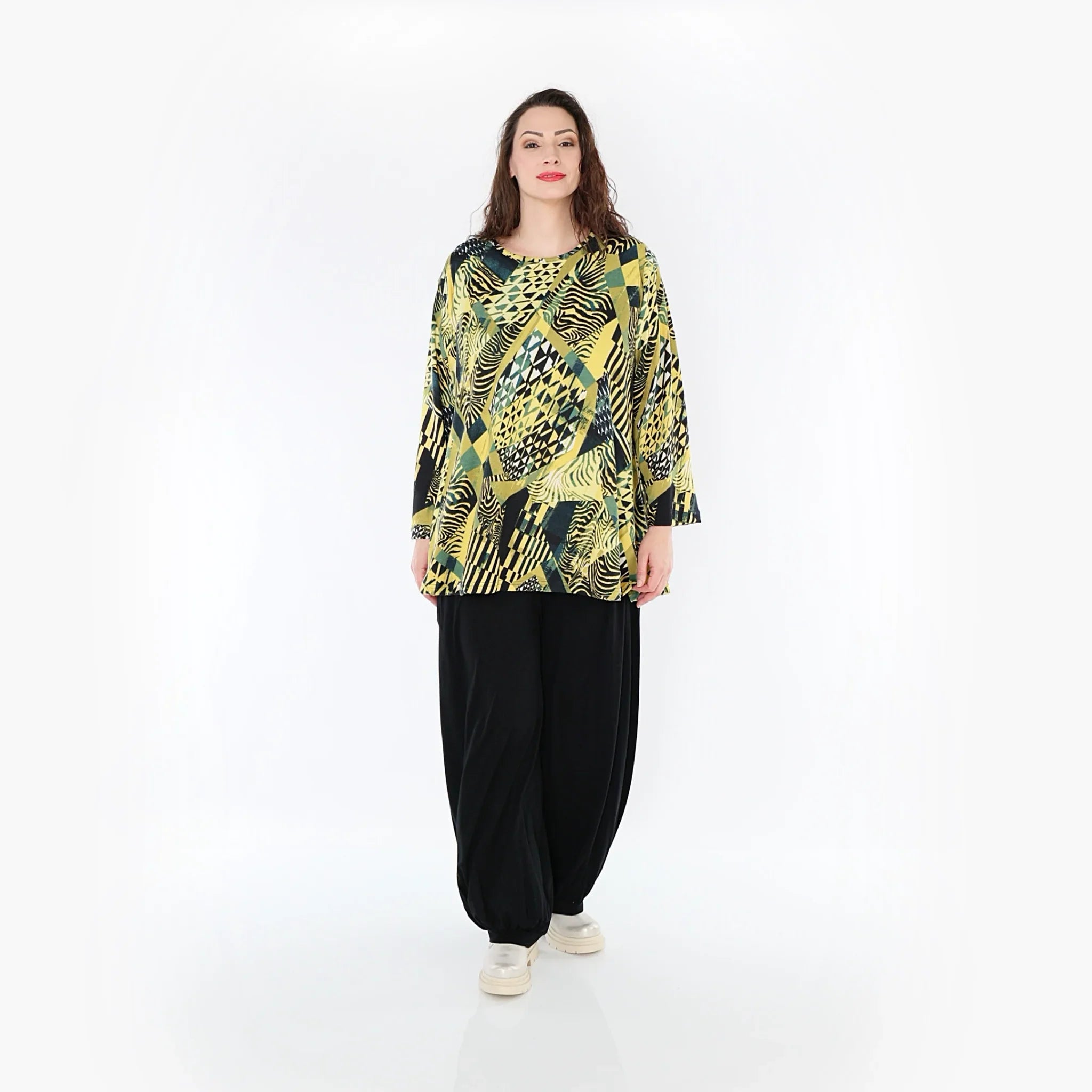 Chemise AKH 1892, moutarde-olive-noir