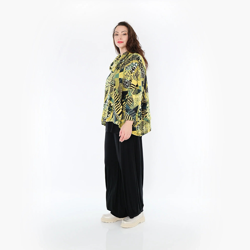 AKH Fashion Shirt 3019 Aviana, Senf/Olive/Schwarz