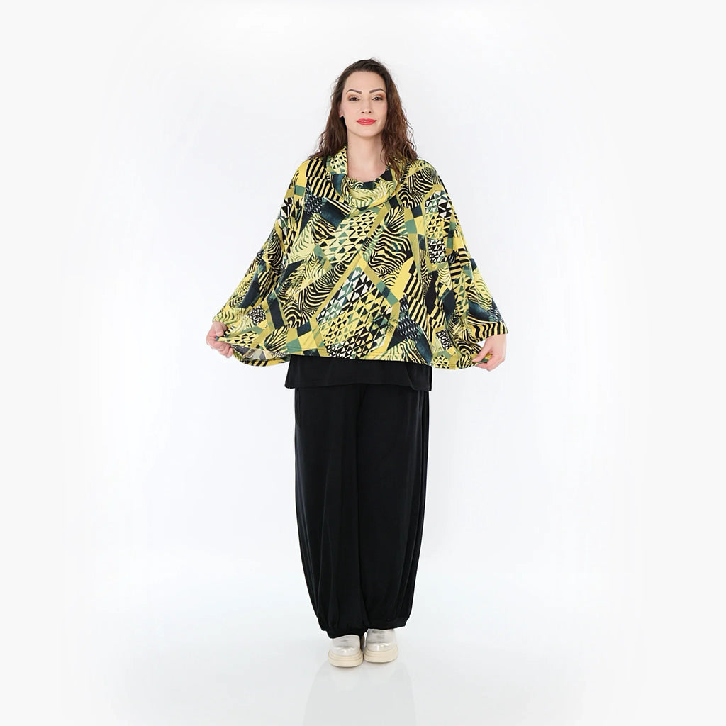 AKH Fashion Shirt 3019 Aviana, Senf/Olive/Schwarz