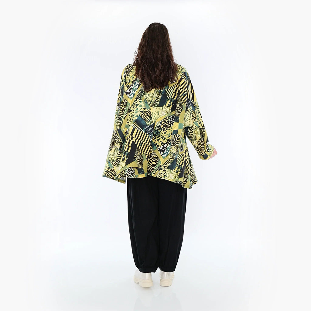 AKH 593 Big Shirt, Mustard-Olive-Black