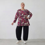AKH Fashion Shirt 1892 Lillia, Fuchsia/Schwarz/Creme