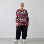 AKH Fashion Shirt 593 Lillia, Fuchsia/Schwarz/Creme