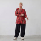 Chemise AKH 1892, rouge-cognac-noir