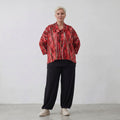 AKH Fashion Shirt 3019 Meera, Rot/Cognac/Schwarz