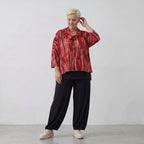 AKH Fashion Shirt 3019 Meera, Rot/Cognac/Schwarz