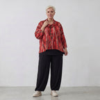 AKH Fashion Shirt 3019 Meera, Rot/Cognac/Schwarz