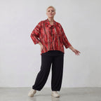 AKH Fashion Shirt 3019 Meera, Rot/Cognac/Schwarz