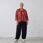 AKH Fashion Shirt 3019 Meera, Rot/Cognac/Schwarz