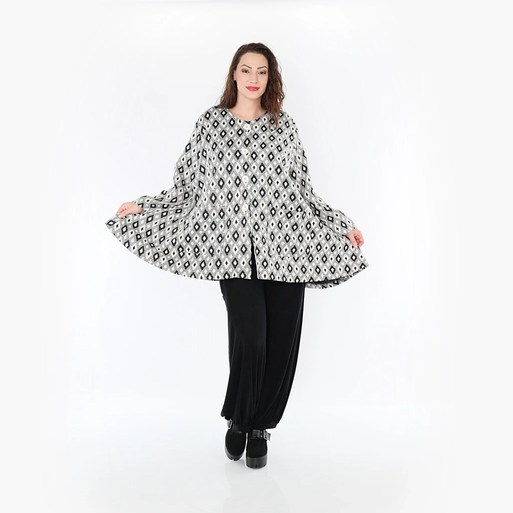 AKH Fashion Jacke 1382 Joyce, Weiß/Schwarz