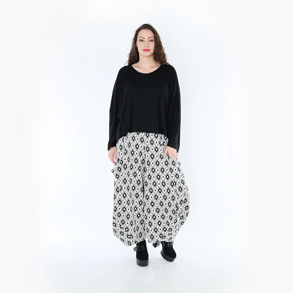 AKH Fashion Hose 8069 Joyce, Weiß/Schwarz