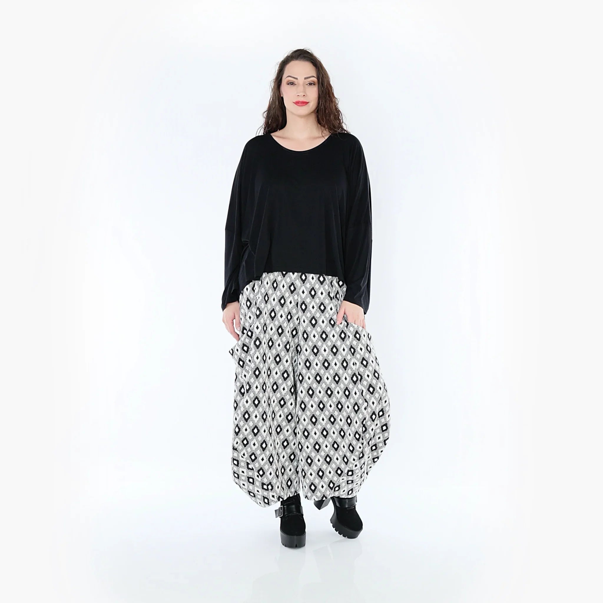 AKH Fashion Hose 8069 Joyce, Weiß/Schwarz
