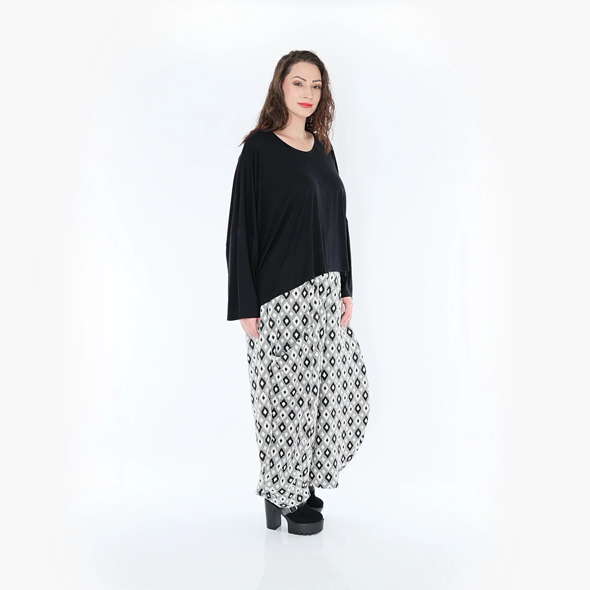 AKH Fashion Hose 8069 Joyce, Weiß/Schwarz