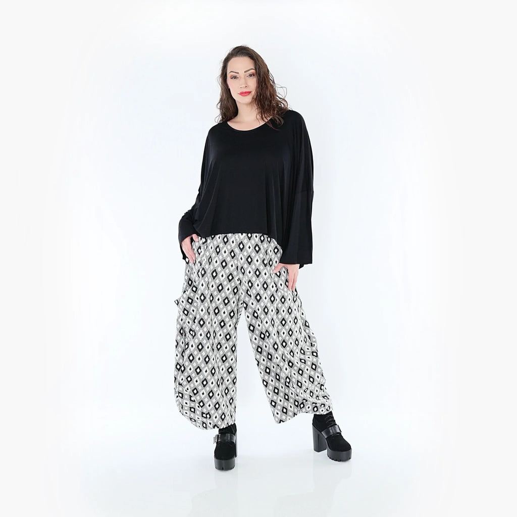 AKH Fashion Hose 8069 Joyce, Weiß/Schwarz