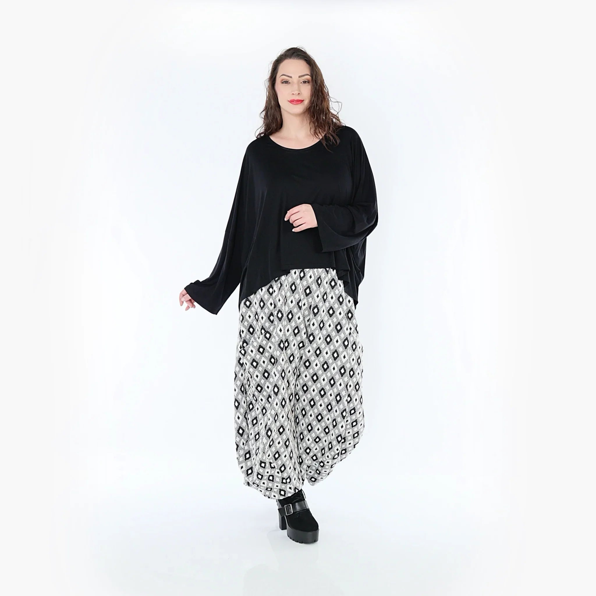 AKH Fashion Hose 8069 Joyce, Weiß/Schwarz