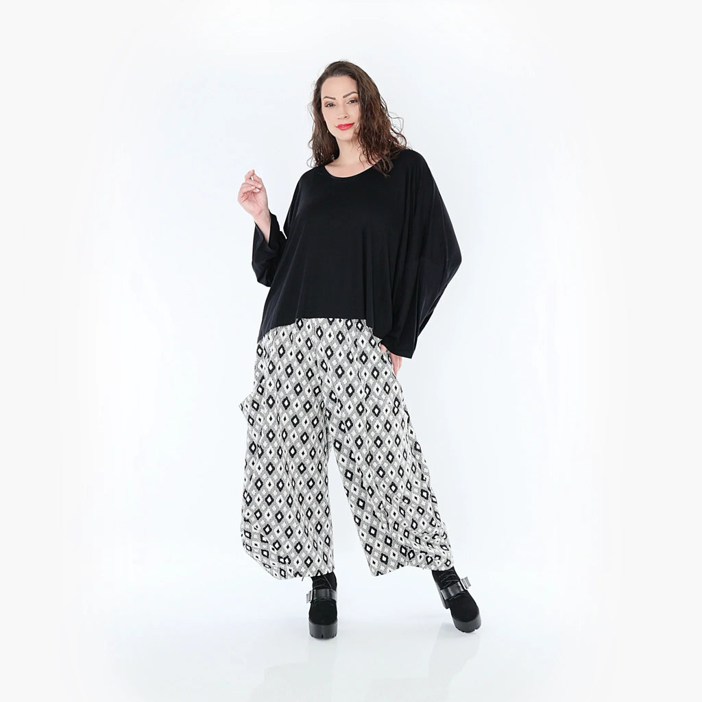 AKH Fashion Hose 8069 Joyce, Weiß/Schwarz