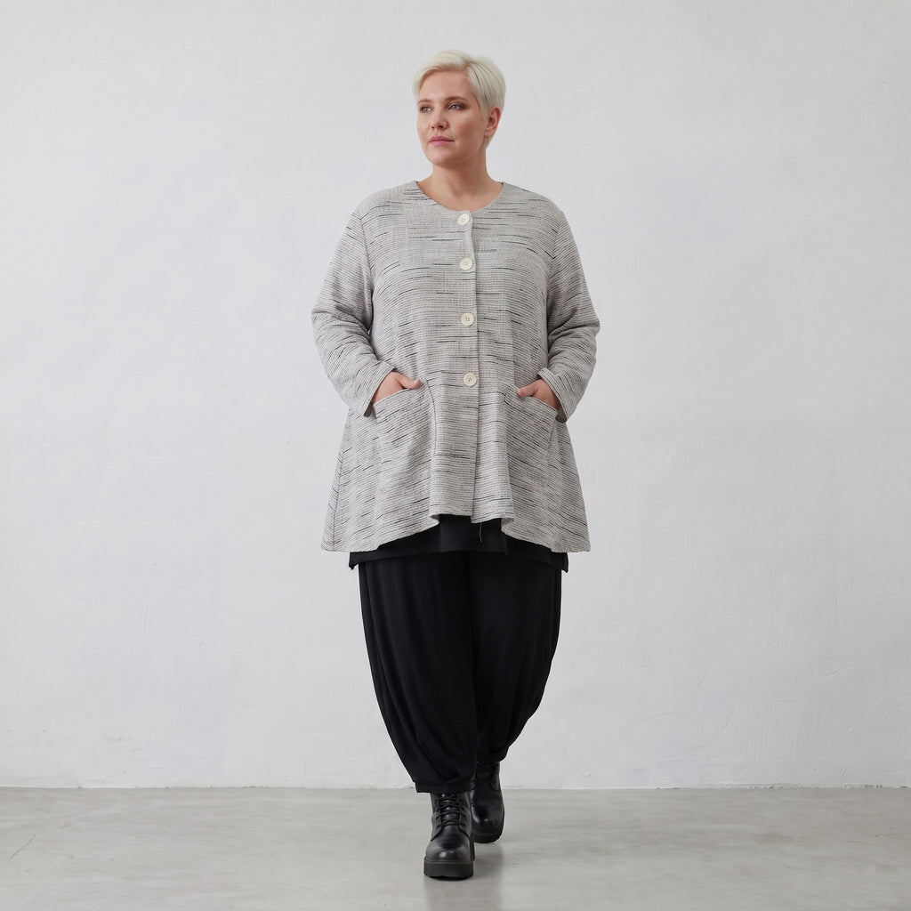 AKH Fashion Jacke 1382 Rosie, Grau/Schwarz