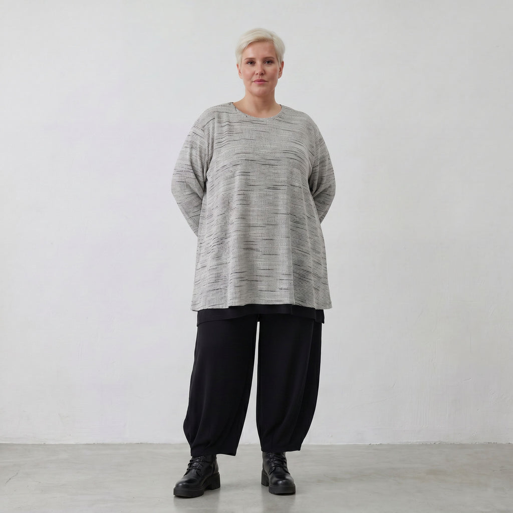 AKH Fashion Shirt 593 Rosie, Grau/Schwarz