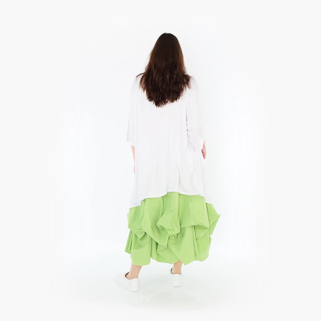 AKH Fashion Skirt 7559 Hellena, Apple Green/White