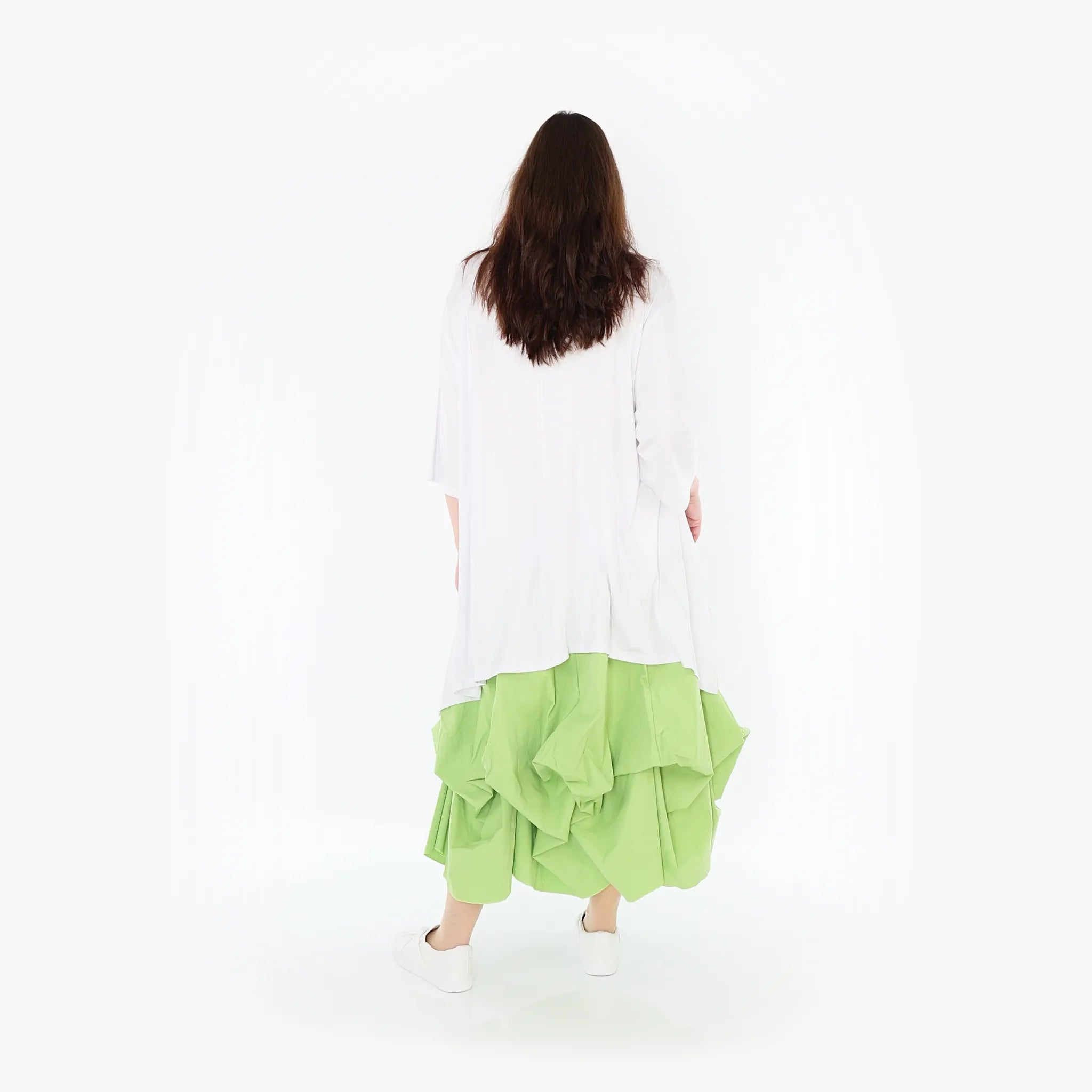 AKH Fashion Skirt 7559 Hellena, Apple Green/White