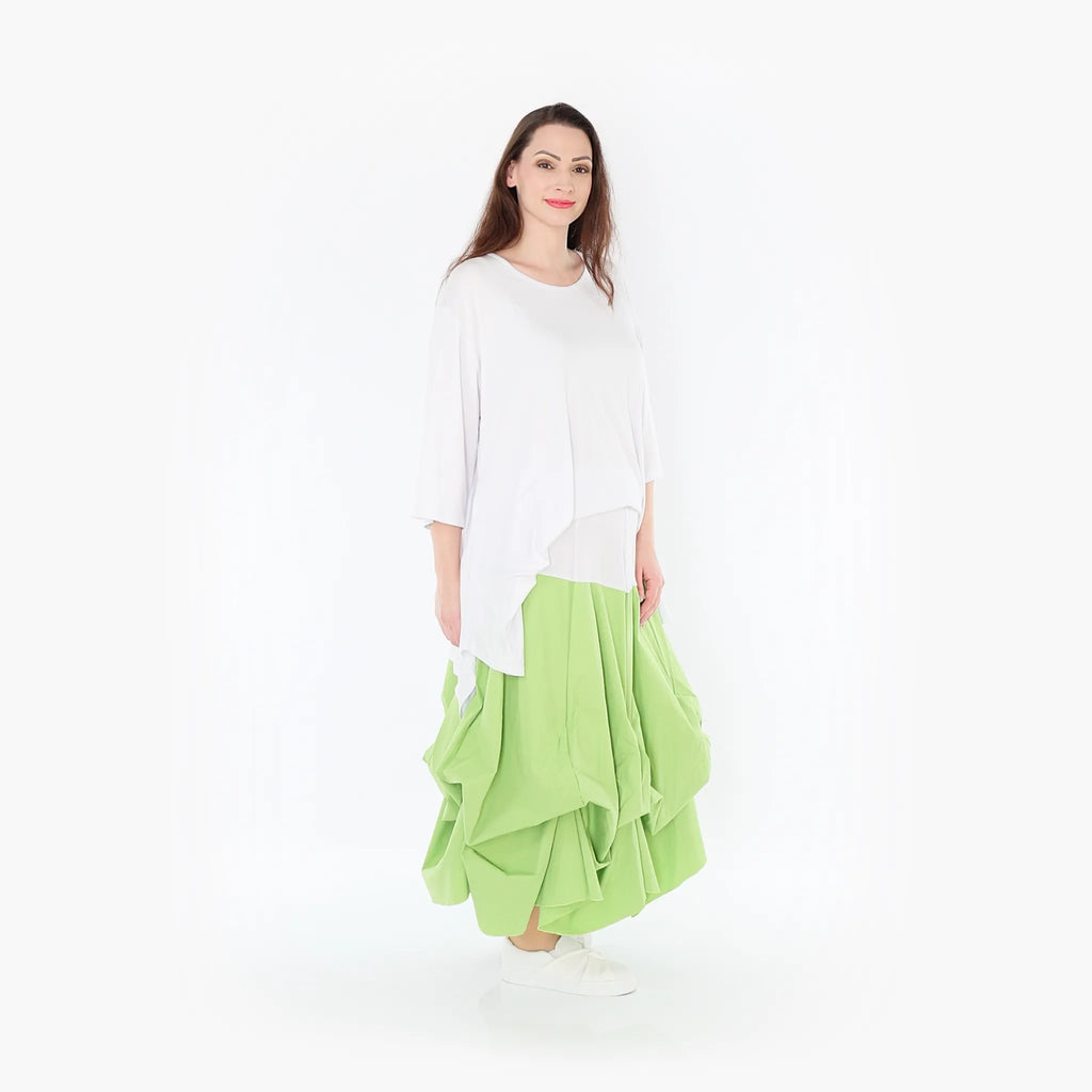 AKH Fashion Skirt 7559 Hellena, Apple Green/White
