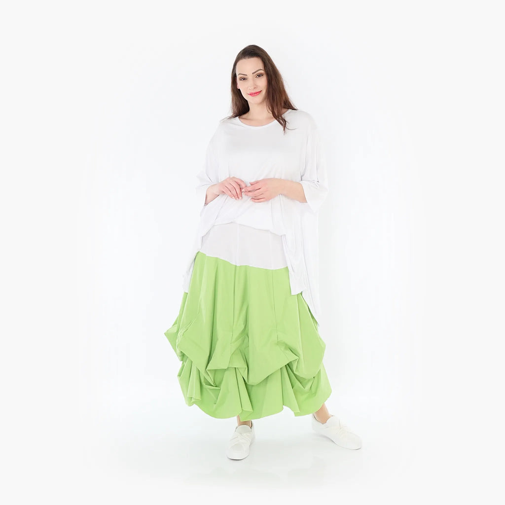 AKH Fashion Skirt 7559 Hellena, Apple Green/White