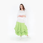 AKH Fashion Skirt 7559 Hellena, Apple Green/White