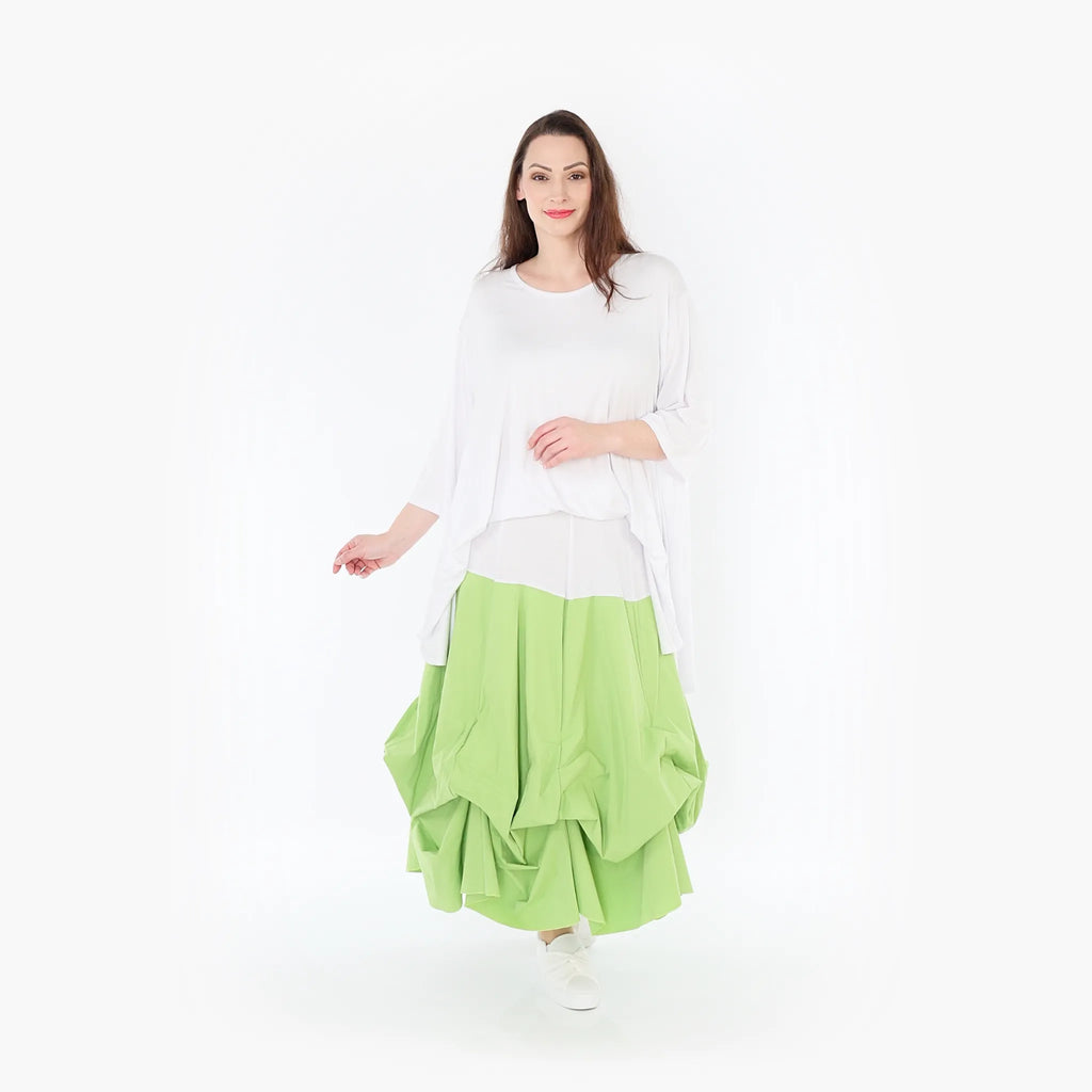 AKH Fashion Skirt 7559 Hellena, Apple Green/White